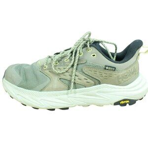 Hoka One One Anacapa 2 Olive Green Nylon Gore-Tex Running Sneaker Shoes Size 8 D